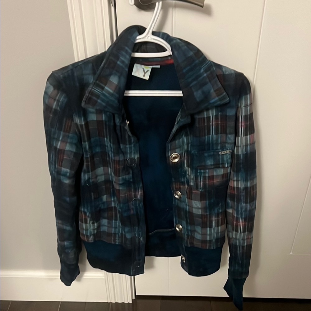 ROXY Plaid Button-Up Jacket